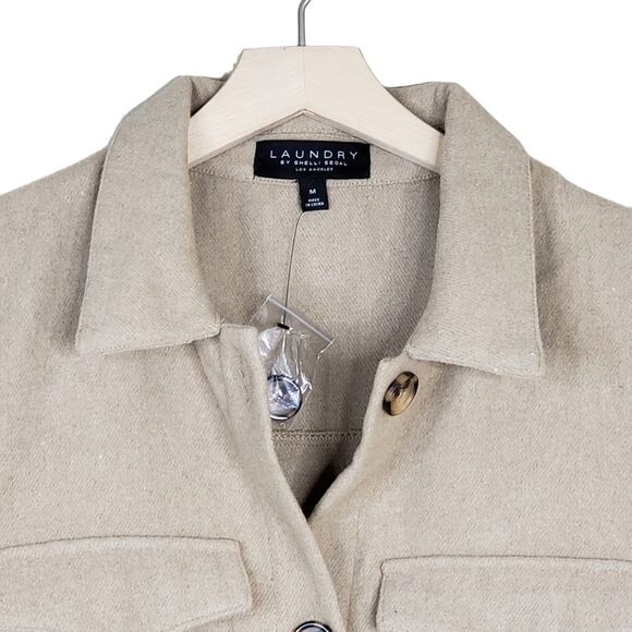 Laundry by Shelli Segal Womens M Fringe Shaket in Silver Mink Tan NEW - Picture 6 of 12